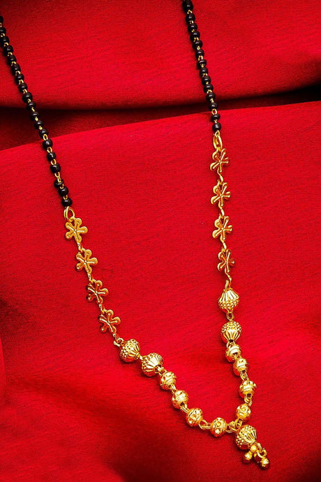 Buy Women's Alloy Mangalsutra in Gold and Black Online