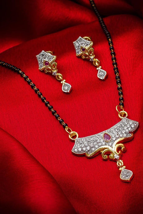  Buy Women's Alloy Mangalsutra Set in Silver and Gold Online