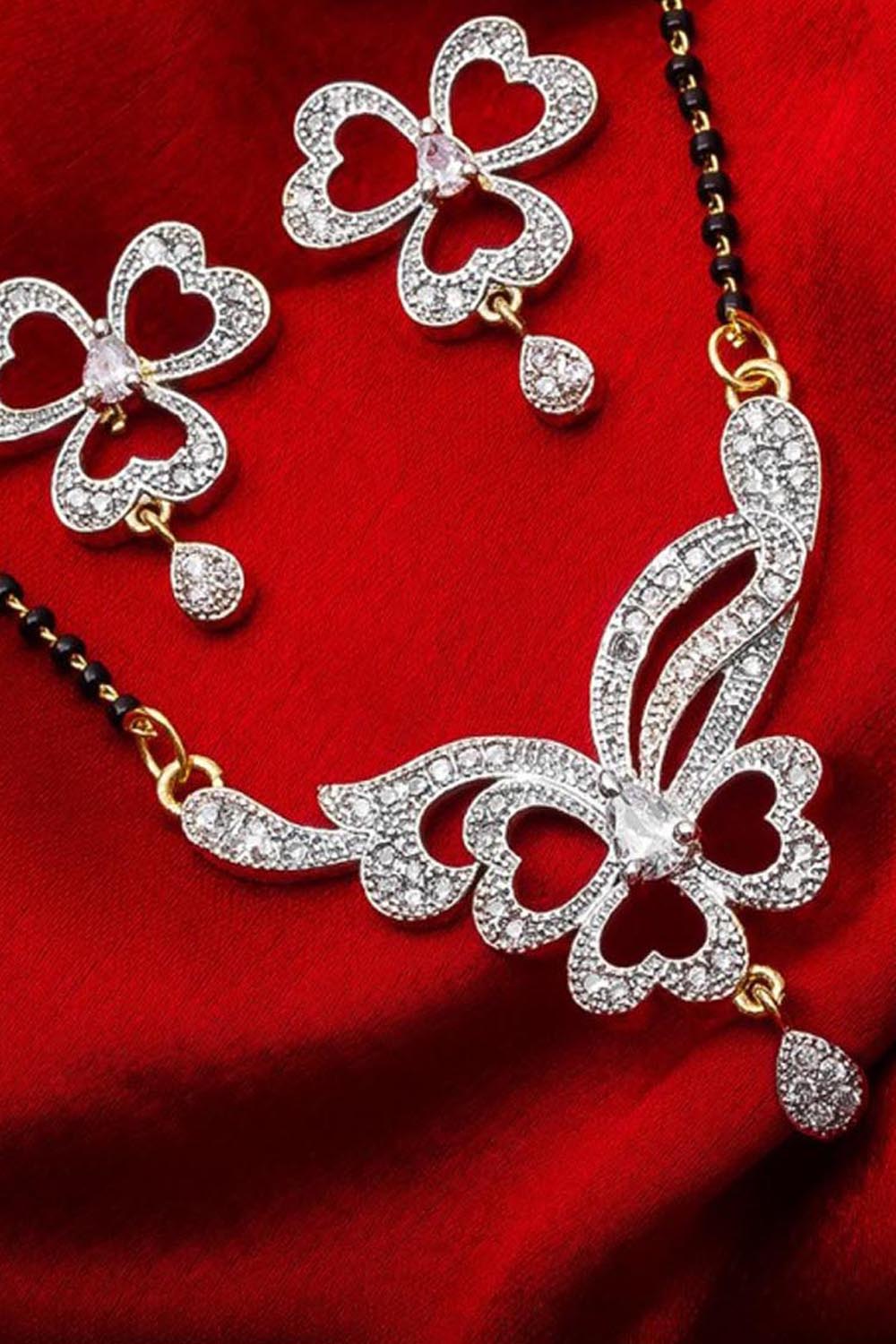  Shop Alloy Mangalsutra For Women's   Set in Silver and Gold At KarmaPlace