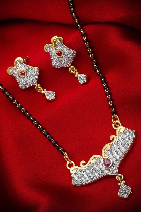  Buy Women's Alloy Mangalsutra Set in Silver and Gold Online
