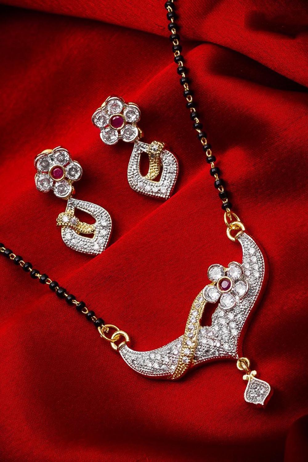  Buy Women's Alloy Mangalsutra Set in Silver and Gold Online