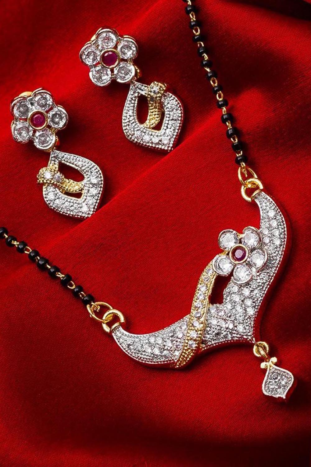 Shop  Alloy Mangalsutra For Women's  Set in Silver and Gold At KarmaPlace