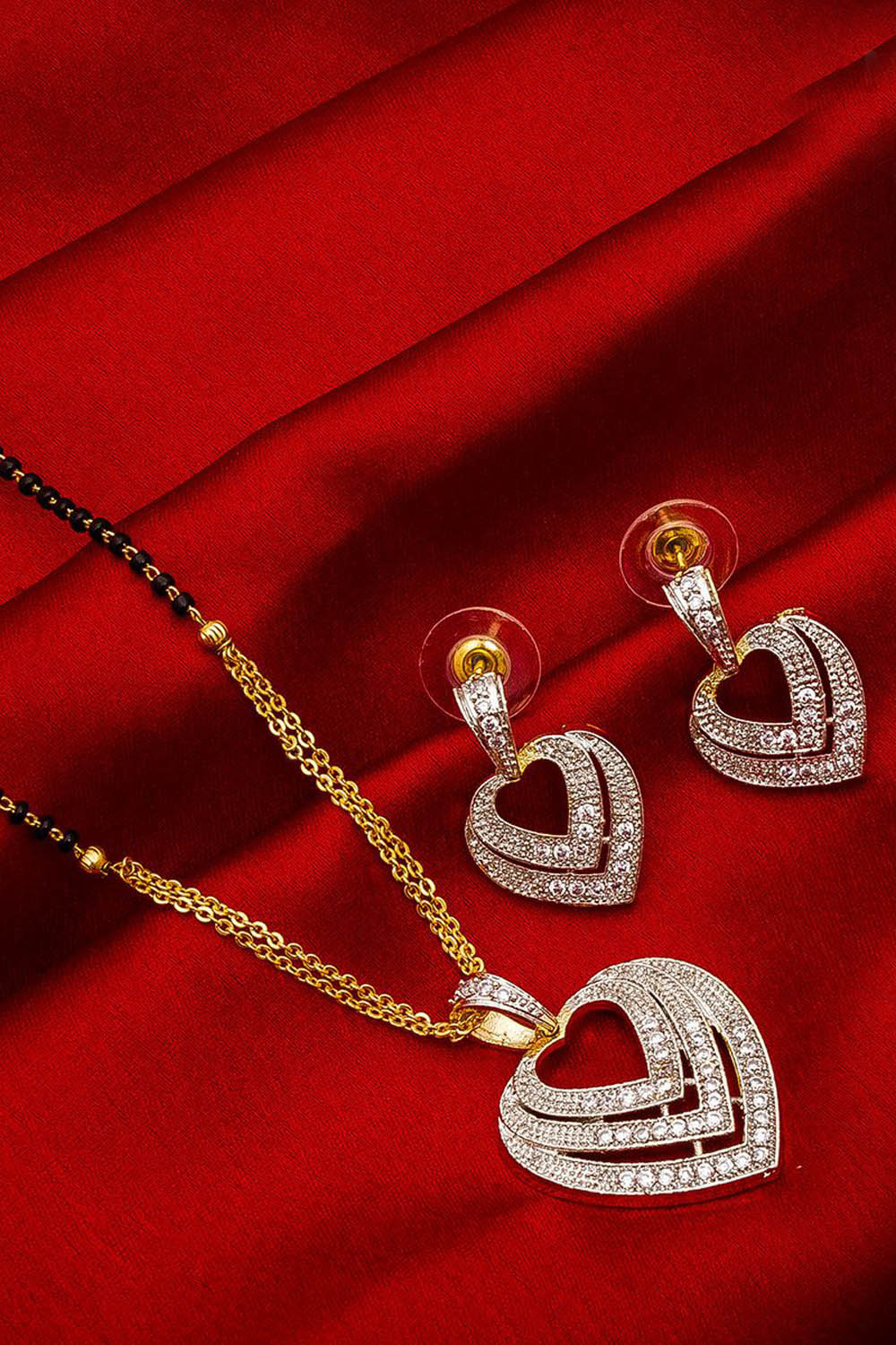  Buy Women's Alloy Mangalsutra Set in Silver and Gold Online