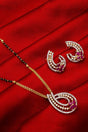  Buy Women's Alloy Mangalsutra Set in Silver and Pink Online