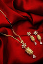  Buy Women's Alloy Mangalsutra and Earrings Set in Gold and White Online