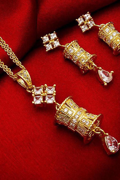Shop Alloy Mangalsutra and Earrings For Women's   Set in Gold and White At KarmaPlace 