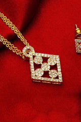  Shop  Alloy Mangalsutra and Earrings For Women's Set in White At KarmaPlace 