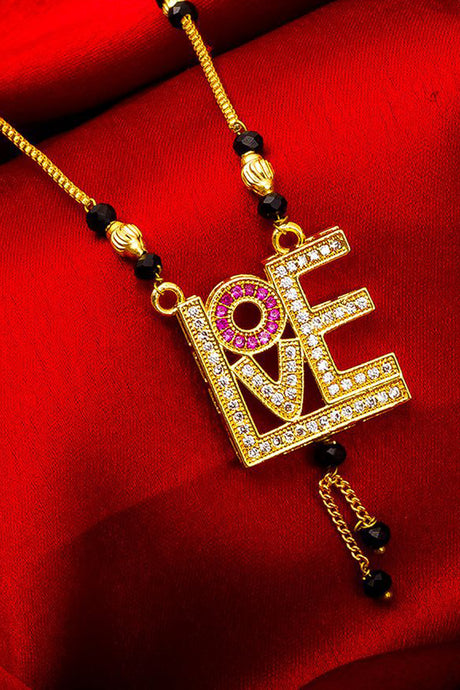 Shop  Alloy Mangalsutra For Women's Set in Gold and Pink At KarmaPlace