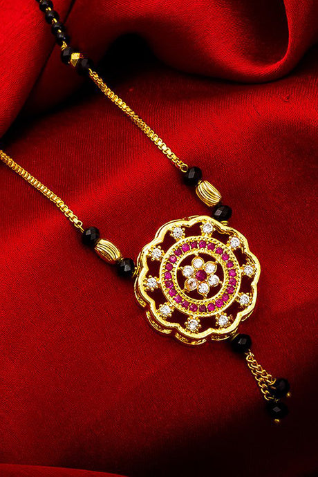  Shop  Alloy Mangalsutra For Women's  Set in Gold and Pink At KarmaPlace