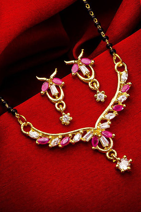  Shop  Alloy Mangalsutra For Women's  Set in Gold and Pink At KarmaPlace