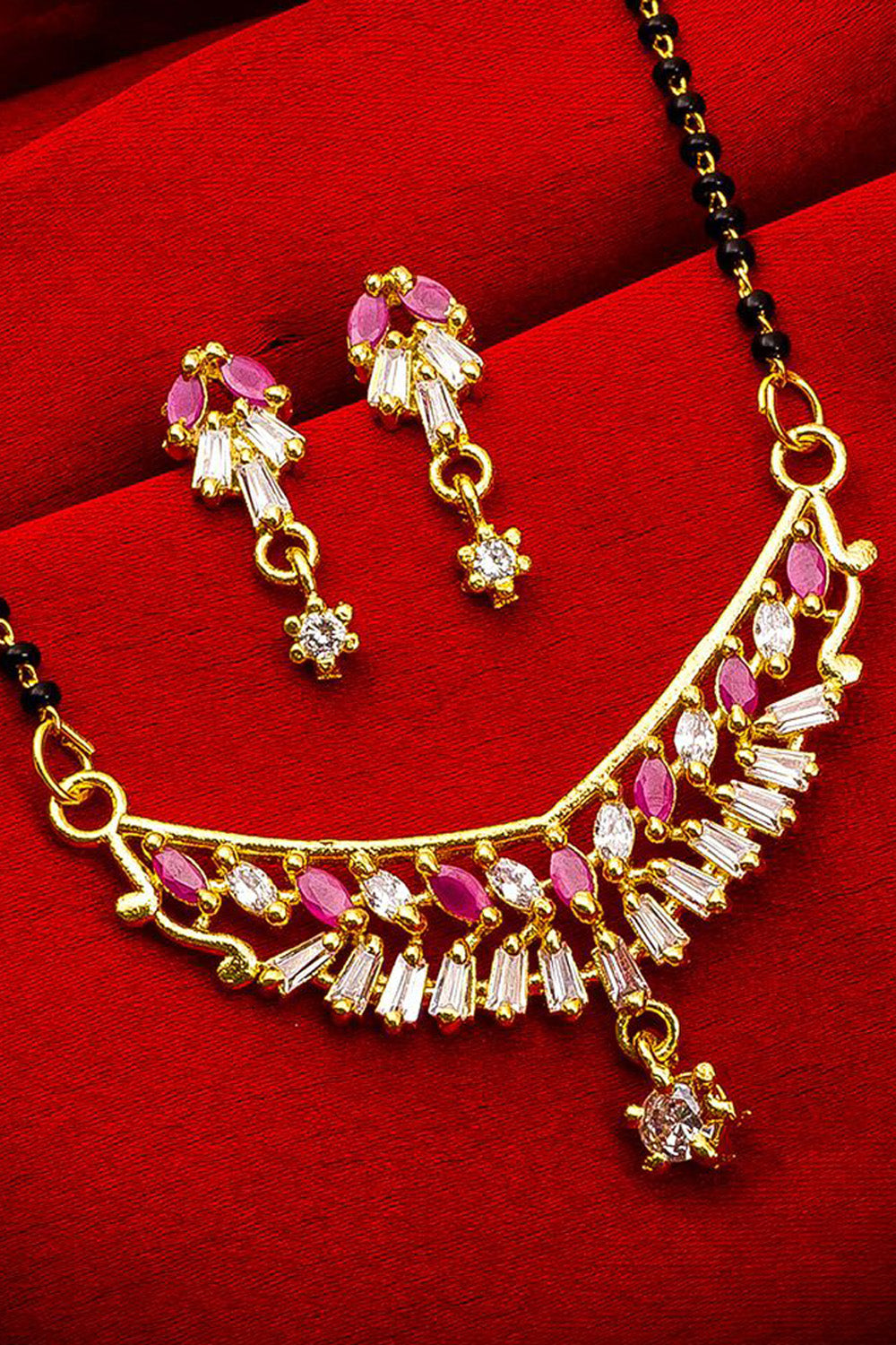  Shop  Alloy Mangalsutra For Women's  Set in Gold and Pink At KarmaPlace