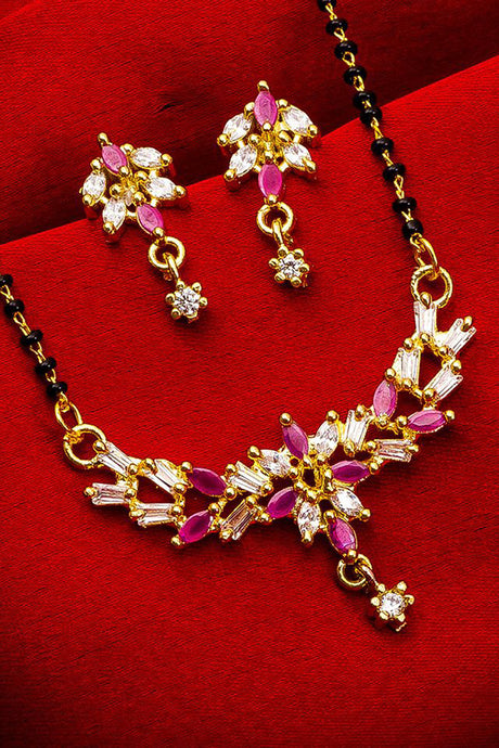  Shop  Alloy Mangalsutra For Women's  Set in Gold and Pink At KarmaPlace