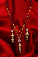 Buy Women's Alloy Mangalsutra Set in Silver and Gold Online