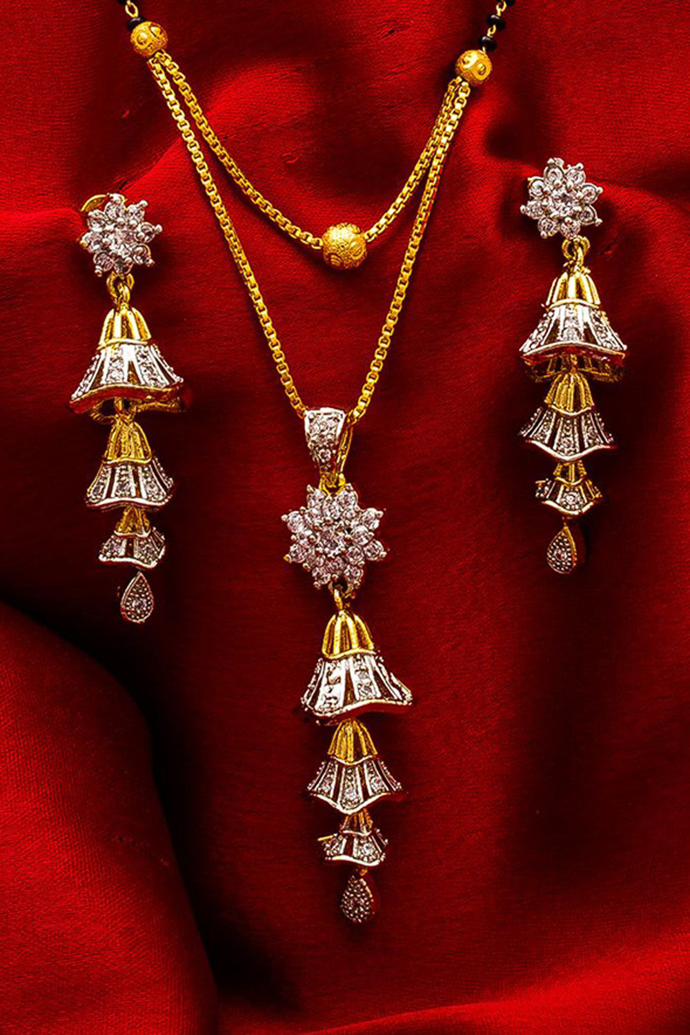  Shop  Alloy Mangalsutra  For Women's Set in Silver and Gold At KarmaPlace