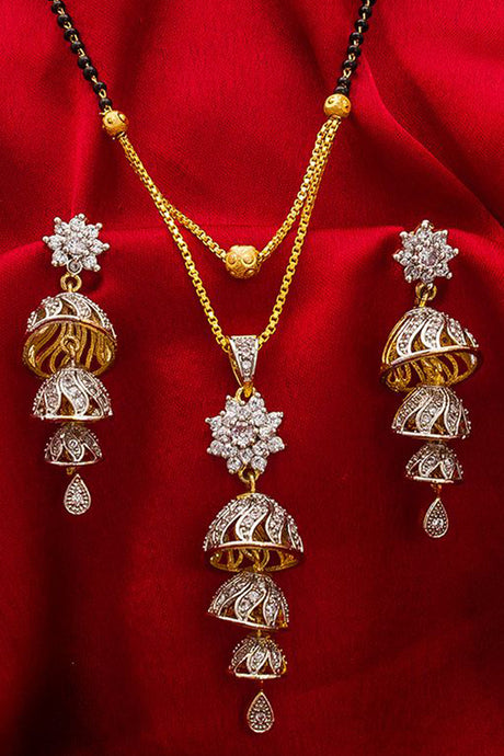 Shop  Alloy Mangalsutra For Women's  Set in Silver and Gold At KarmaPlace