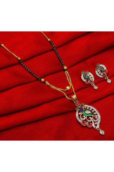 Buy Women's Alloy Mangalsutra Set in Gold and Black Online