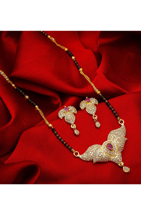  Buy Women's Alloy Mangalsutra Set in Gold and Black Online