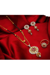  Buy Women's Alloy Mangalsutra Set in Gold and Black Online