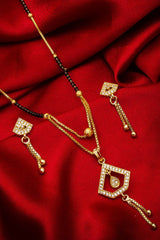 Women's Alloy Mangalsutra Set In Gold And Black