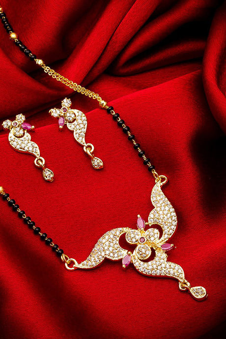 Shop  Alloy Mangalsutra For Women's Set in Gold and Black At KarmaPlace