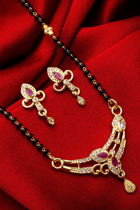  Shop Alloy Mangalsutra For Women's   Set in Gold and Black At KarmaPlace