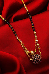 Women's Alloy Mangalsutra In Gold And Black