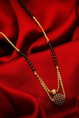 Women's Alloy Mangalsutra In Gold And Black