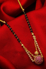 Women's Alloy Mangalsutra In Gold And Black