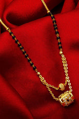 Women's Alloy Mangalsutra In Gold And Black