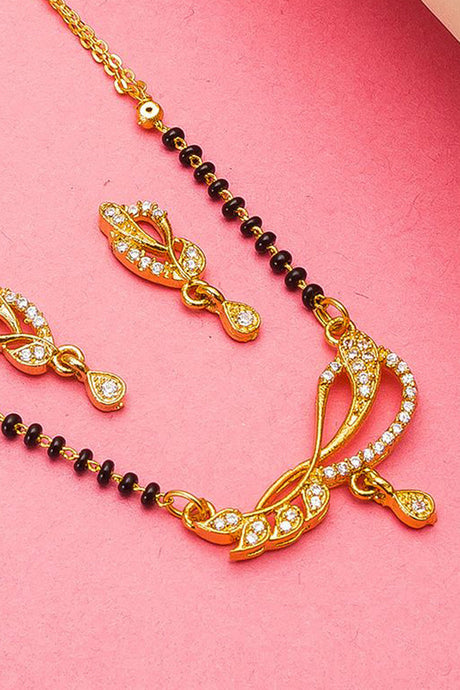 Shop  Alloy Mangalsutra For Women's Set in Gold and Black At KarmaPlace