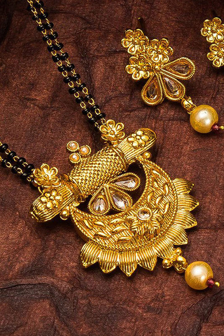  Shop Alloy Mangalsutra For Women's   Set in Gold At KarmaPlace