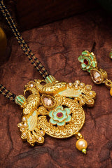 Shop  Alloy Mangalsutra  For Women's Set in Gold and Green At KarmaPlace