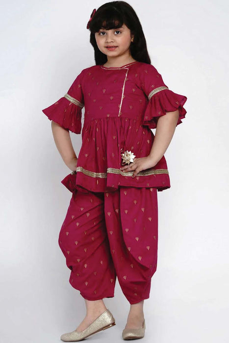 Cottinfab Women Floral Printed Tunic with Dhoti Pants – Dss Cottinfab Ltd