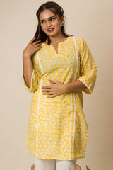 Nargis Hand block Print Palazzo Suit Sets In Yellow