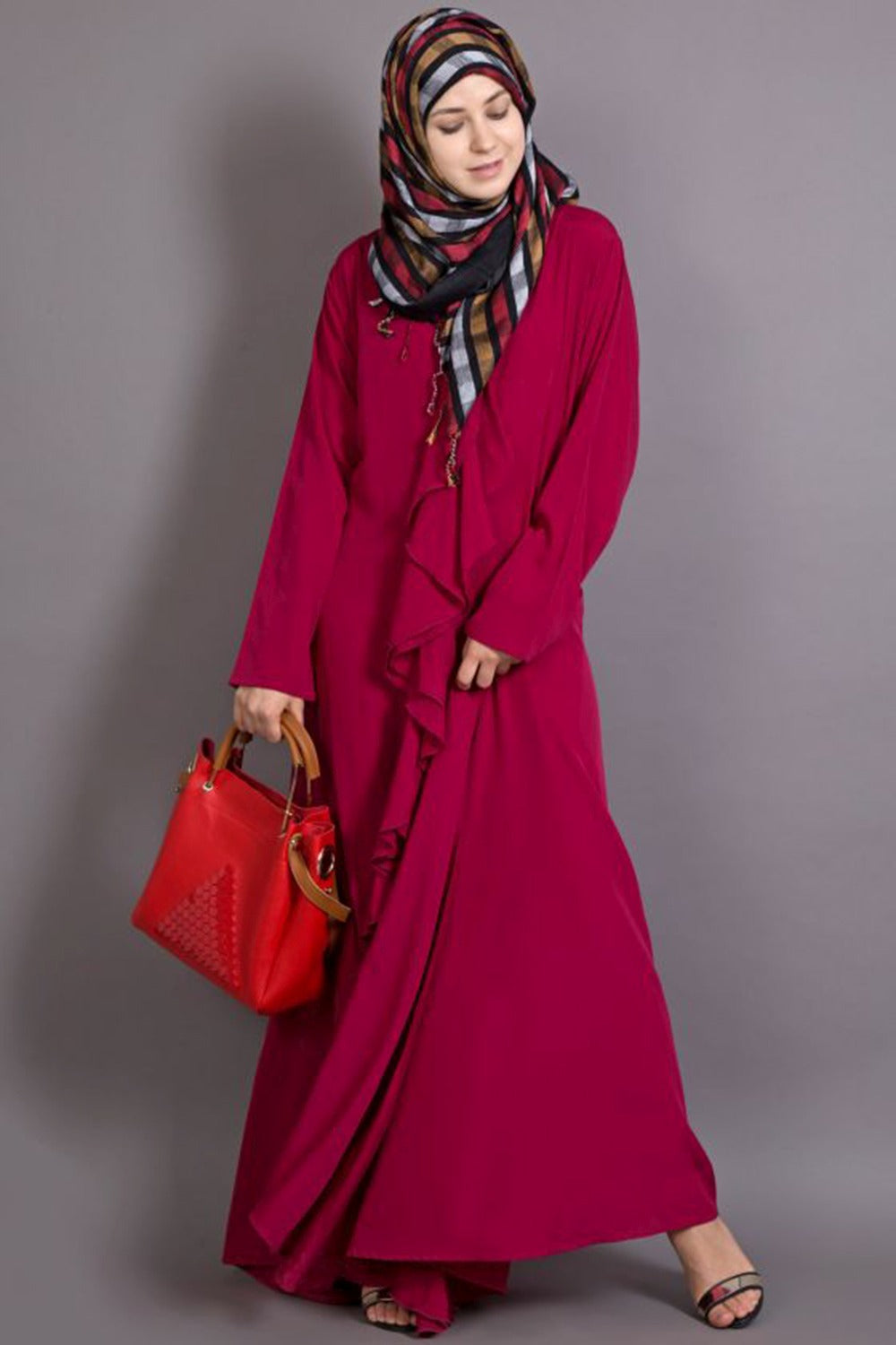 Maroon abaya designs best sale