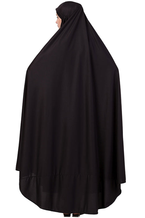 Square Scarf With Half Niqab Set in Grey - Super Breathable