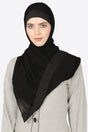 Buy Georgette Solid Hijab in Black