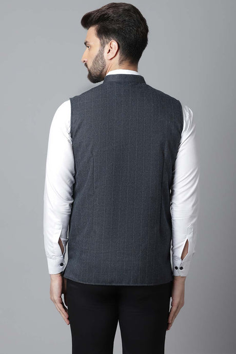 Buy Men's Beige Cotton Solid Waistcoat Online - KARMAPLACE