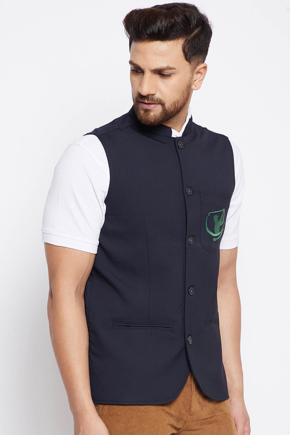 Buy Men's Nehru Jacket in Navy Blue