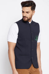 Buy Men's Nehru Jacket in Navy Blue