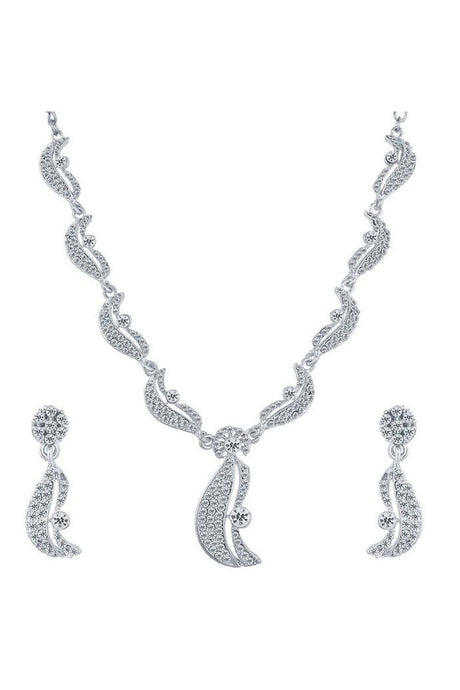 Buy Women's Alloy Necklace in White Online