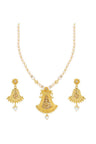 Buy Women's Alloy Necklace in Gold and White Online