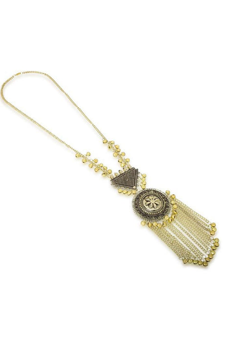 Buy Women's Alloy Necklace in Gold and Black Online