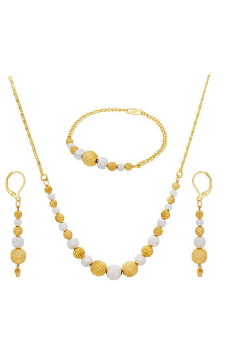 Buy Women's Alloy Necklace in Gold and White Online