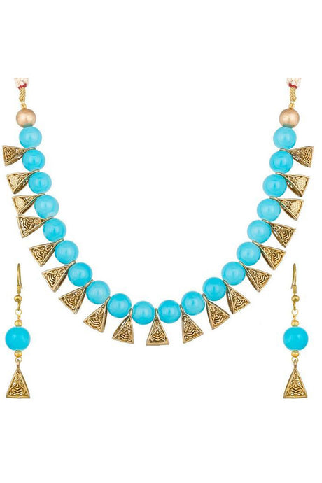 Buy Women's Alloy Necklace in Turquoise Online