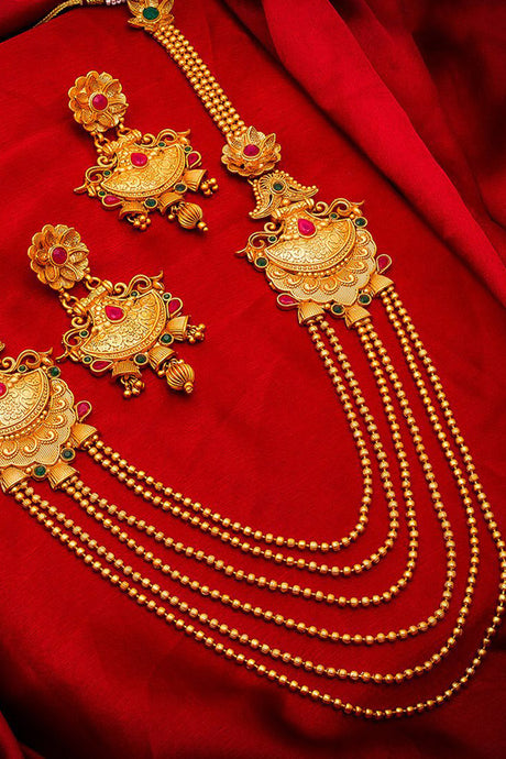 Shop  Alloy Necklace and Earrings For Women's  Set in Gold At KarmaPlace
