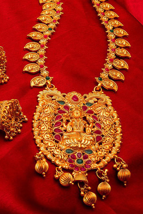 Shop  Alloy Necklace and Earrings For Women's   Set in Gold At KarmaPlace