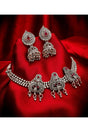 Buy Women's Oxidized Necklace Set in Silver
