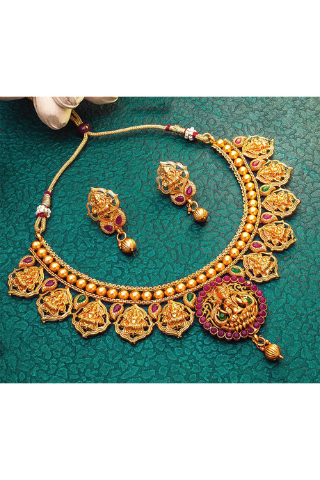 Buy Women's Alloy Necklace Set in Gold