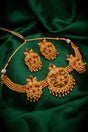 Buy Women's Copper Necklace Set in Red and Green